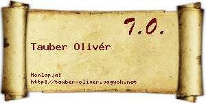 Tauber Olivér névjegykártya