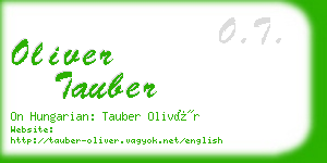 oliver tauber business card